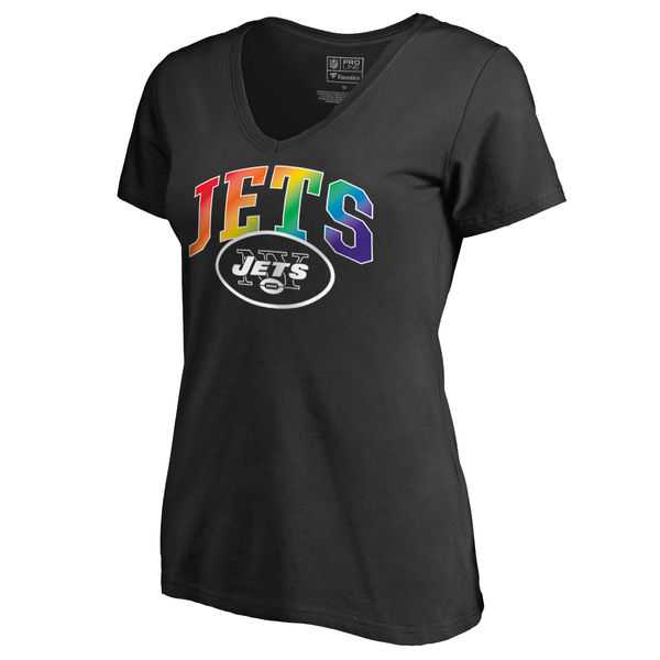 Women's New York Jets NFL Pro Line by Fanatics Branded Black Plus Sizes Pride T-Shirt,We sell and wholesale Women's New York Jets NFL Pro Line by Fanatics Branded Black Plus Sizes Pride T-Shirt on line form chian!
